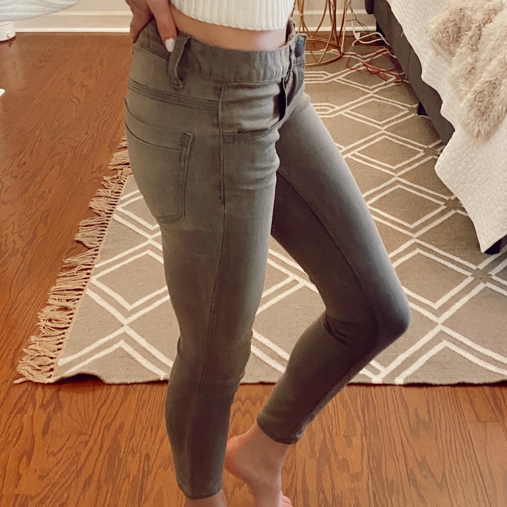Free People Olive Green Jeans